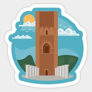 Moroccan Cities illustration, best gift for morocco lovers Sticker